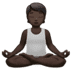 🧘🏿 person in lotus position: dark skin tone display on Apple